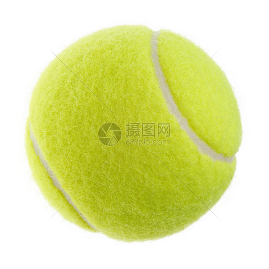 爱好运动的白色背景单黄绿网球单一线斯克莱兹涅夫图片