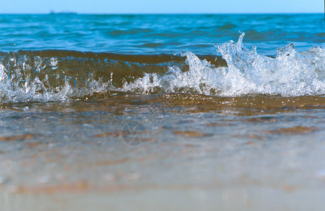 海浪浪花特写图片