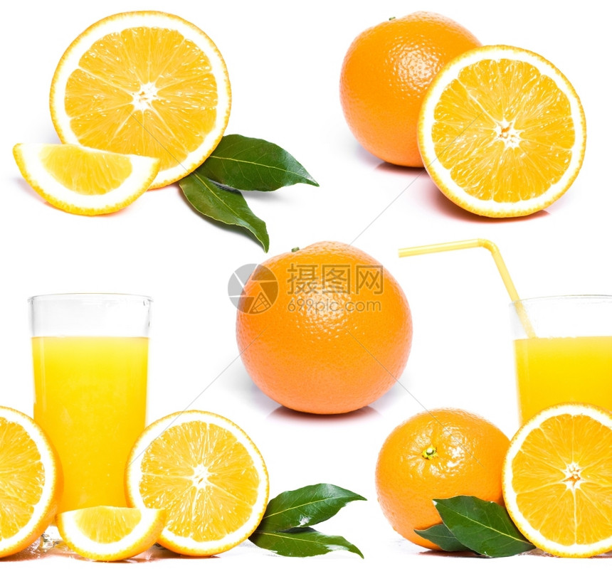 水果配有汁的新鲜橙子热带成熟图片