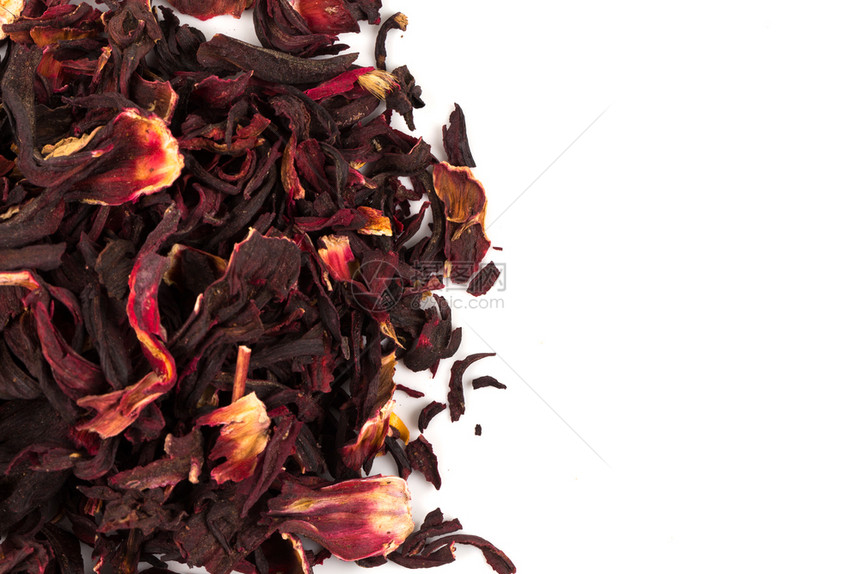 植物自然在白色背景上被孤立的香味Hibiscus茶木卡德食物图片