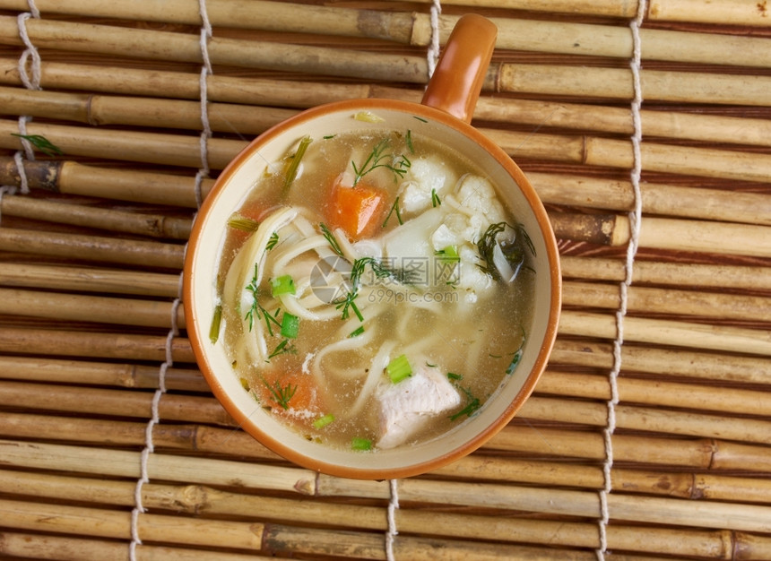 鸡肉面条汤特写一顿饭清除帕斯利图片