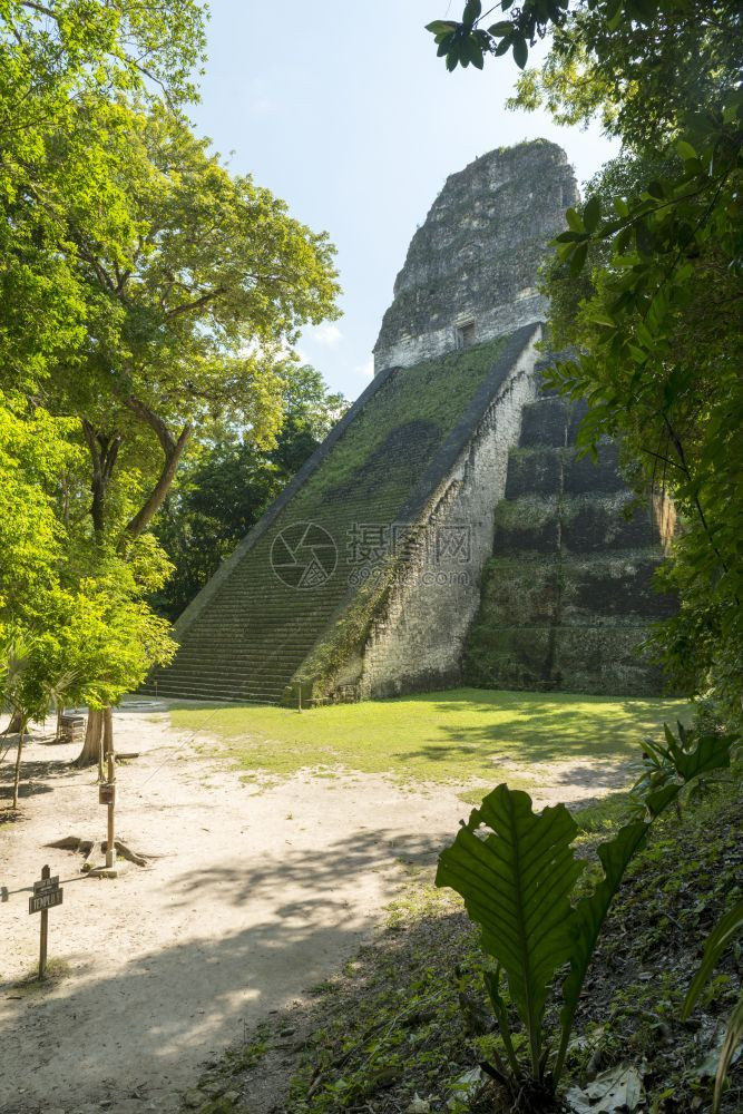 旅游金字塔纪念碑危地马拉著名的蒂卡尔公园第5寺庙图片