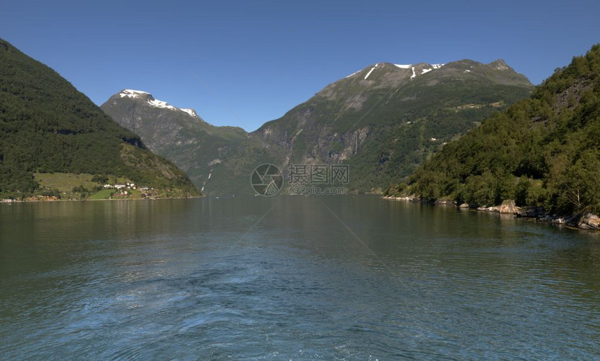 海挪威的Geirangerfjord观点美丽的旅行图片