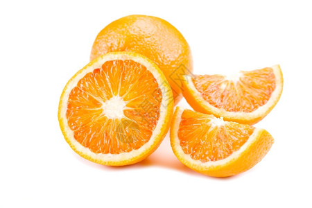 水果白色背景上美味新鲜红橙子的特合照片美味白色图片