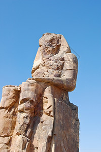 雕塑历史埃及卢克索Memnon巨集天空图片