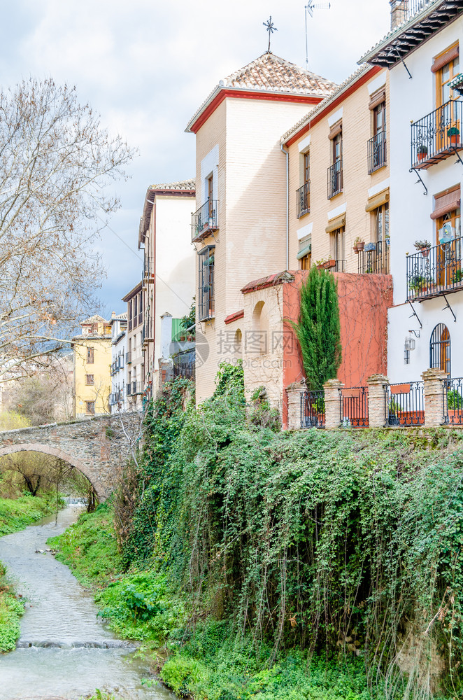 城市景观建筑的摩尔人西班牙南部安达卢西亚州格拉纳达的典型建筑图片