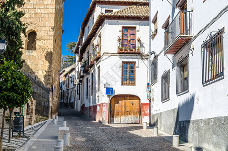 建筑学西班牙南部安达卢西亚州格拉纳达的典型建筑城市景观遗产图片