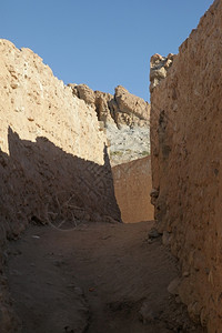 边界切比卡岩石突尼斯撒哈拉边境的Chebika山区绿洲的废墟图片
