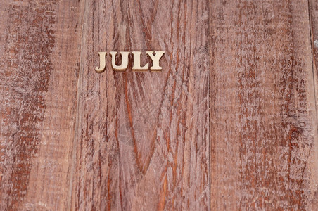 印刷手工制作的横幅月日历模板木制背景上的月份名称7图片