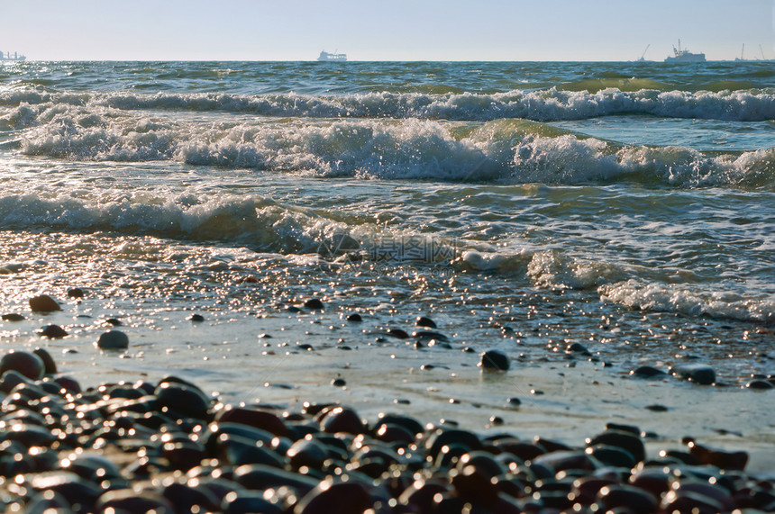 热带小海浪风景天空是波罗的海浪风景天空是罗的海浪小自然旅行图片