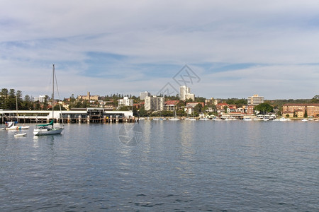 船澳大利亚悉尼曼海滩渡轮站港口澳大利亚人图片