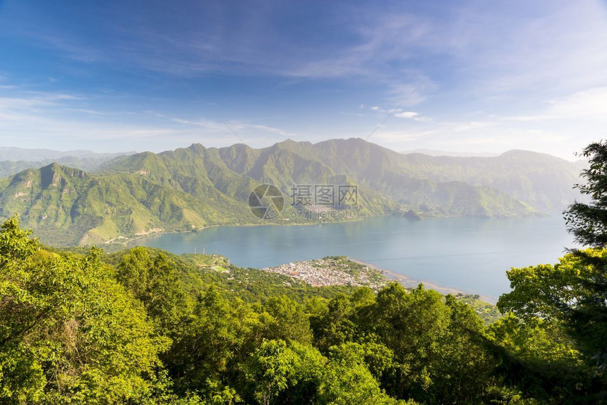 冒险旅行中美洲危地马拉阿提特兰湖地貌图案风景图片