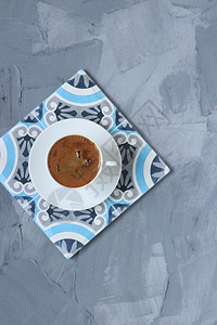 灰色的食物背景土耳其咖啡传统的图片