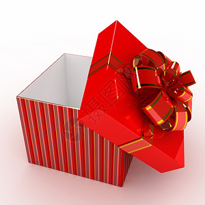 白色背景计算机生成的图像上礼品框中盒购物假期巴哈图片