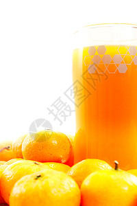 果皮多汁的玻璃新鲜压缩橙汁有选择焦点图片