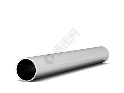铜金属管建造白色背景上孤立的金属管3d插图道产品设计图片