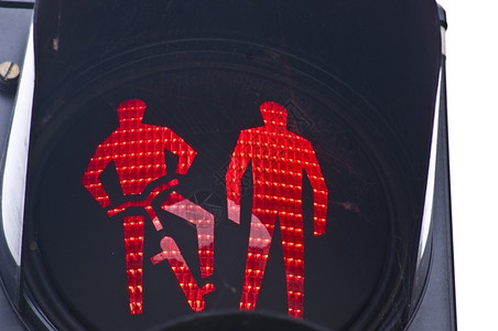 维帖布斯克警告雅各布斯为行人和骑自车者设置红色交通灯的标志为了插画