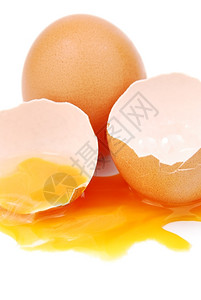 破碎的鸡蛋黄背景图片