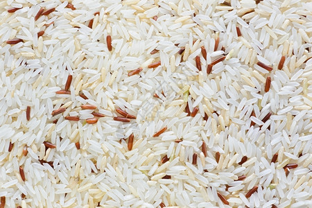 白米棕和红混合粮食生的文化图片