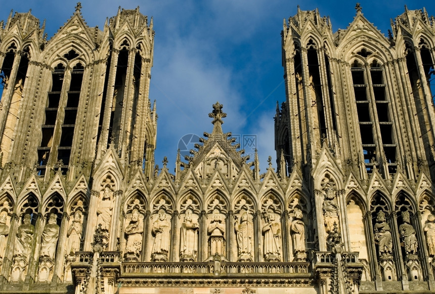 法国Reims大教堂的强制结构法国语体建筑学图片