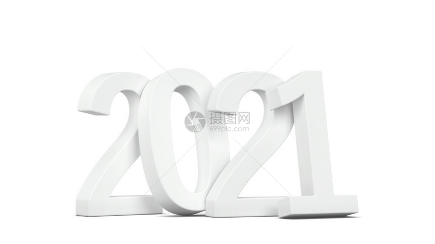 假期201文本新年标志3d插图孤立于白色背景横幅快乐的图片