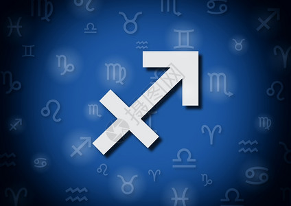 插图代表Sagittarius的zodiac符号的星表背景图示座预言图片