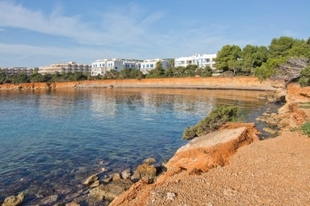 旅行马洛卡石灰西班牙巴利阿里群岛伊比萨Ibiza自然岩石和海洋景观图片