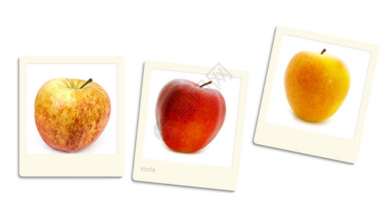 白色背景苹果上的淡色旧风格照片ApplePhotos健康饮食目的图片