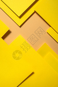 调色板形象的丰富多彩黄纸材料设计几何单色形状壁纸设计背景图片