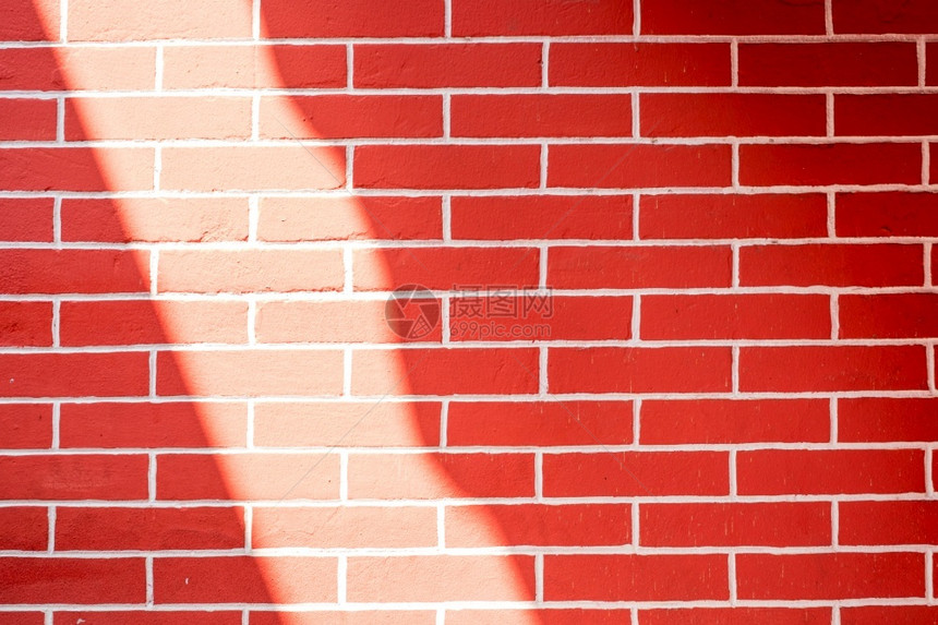 太阳红砖墙纹理背景照亮阳光老的优质图片