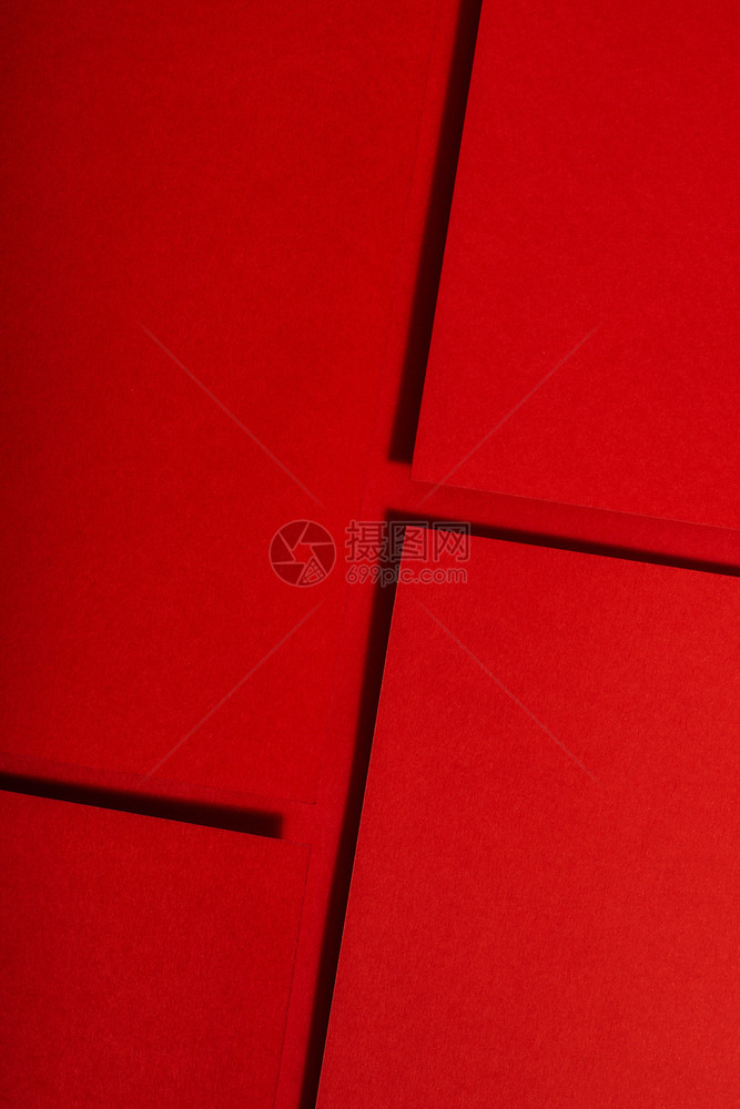 无缝的红纸材料设计几何单色形状壁纸设计背景形式调色板图片