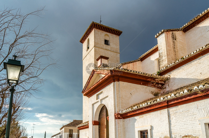 街道格拉纳达教堂西班牙南部安达卢西亚的宗教建筑造欧洲图片