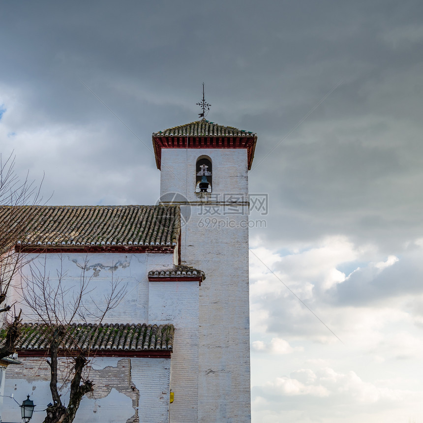 格拉纳达教堂西班牙南部安达卢西亚的宗教建筑塔欧洲的图片