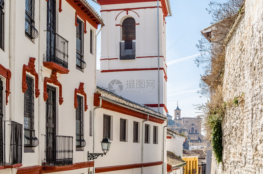 户外建筑的镇格拉纳达教堂西班牙南部安达卢西亚的宗教建筑图片