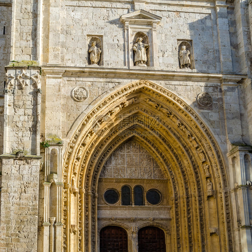 纪念碑遗产西班牙帕伦亚卡斯蒂利和里昂哥特大教堂镇图片