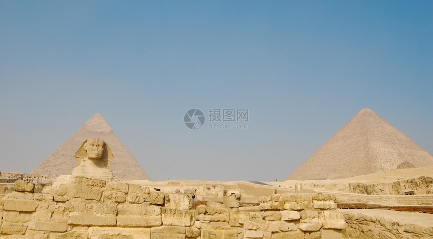 地标历史沙漠埃及吉萨金字塔的景象图片