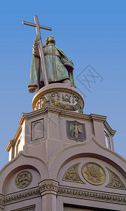 乌克兰基辅鲁斯圣弗拉米尔亲王纪念碑欧洲的游客雕像图片
