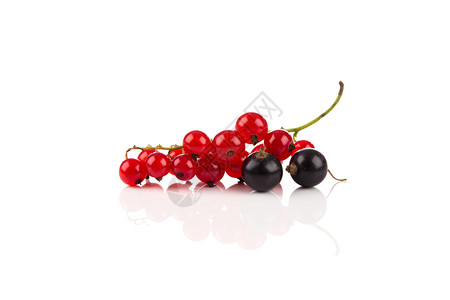 红草原黑莓白底隔离在色背景上健康维他命食物图片
