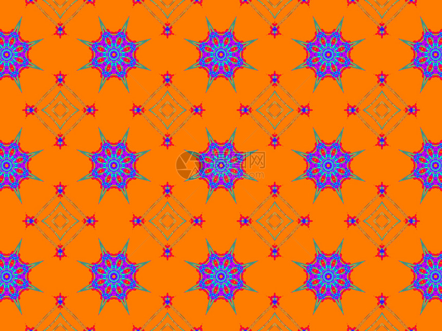 阿拉伯语风格的抽象几何模式图案多彩族裔装饰阿美斯克风格几何学马赛克对称图片