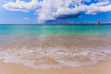 水支撑牙买加海滩低的图片