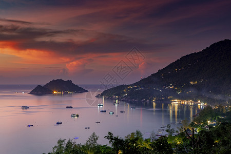 美丽的高太南华岛泰兰的美丽景色戏剧丰富多彩的图片