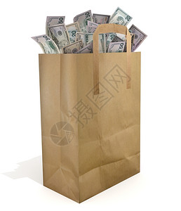 惠廷厄姆藏资金纸袋里装满钱的插图银行业背景
