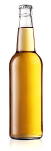 透明瓶淡啤酒隔离在白色背景透明瓶淡啤酒温度颜色工作室图片