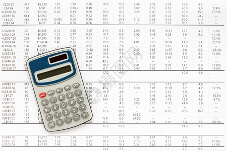 宣言日程个人财务报表账户概念的计算器和账务概念图片