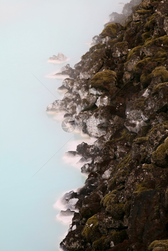 冰岛有储水的火山岩石旅游来源二氧化硅图片