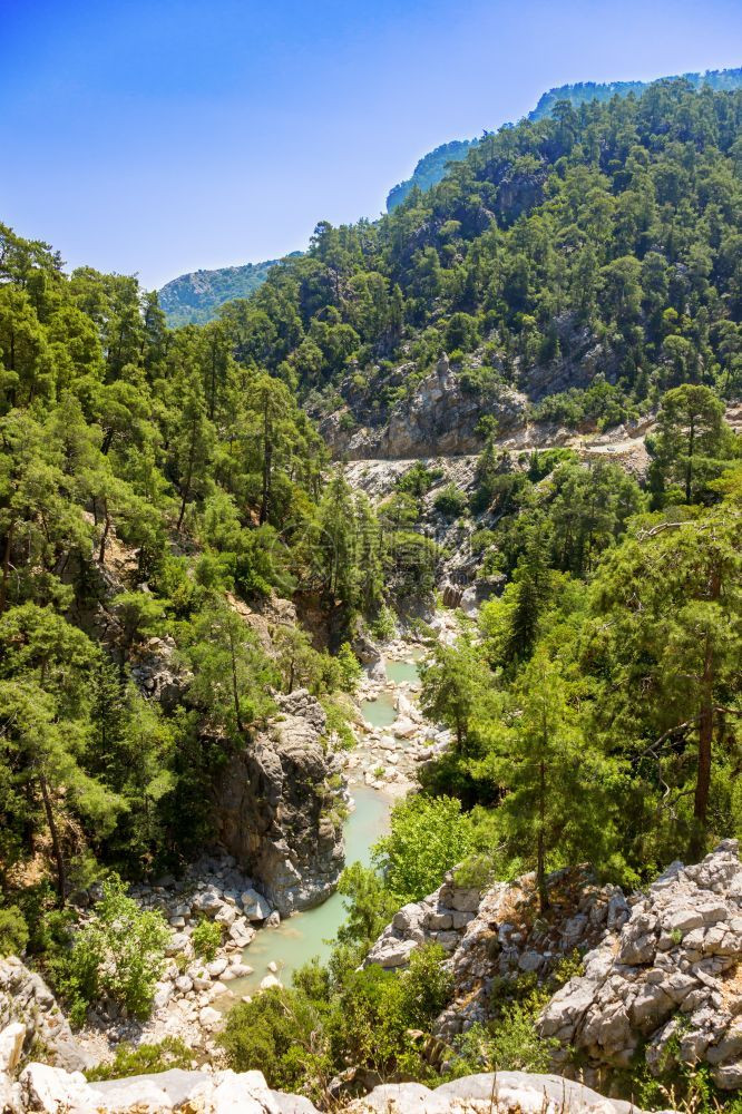溪流戈伊努克土耳其山附近上叶柳峡谷的景象图片