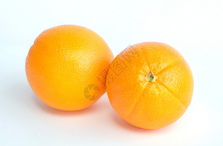 自然果味白色的背景上橙水果图片