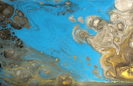 花纹古碗金色大理石纹设计蓝色和金大理石图案流体艺术海洋质地设计图片