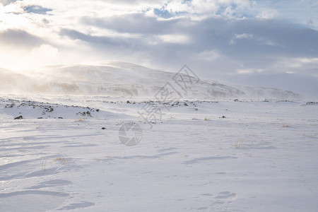 寒冷的冬天全景冰岛季欧洲图片