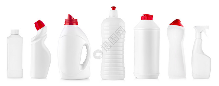有色白的新款厨房清洁瓶隔离白色厨房清洁瓶隔离洗涤剂图片